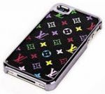 Накладка LOUIS VUITTON для iPhone 4/ iPhone 4s черные логотипы (51611